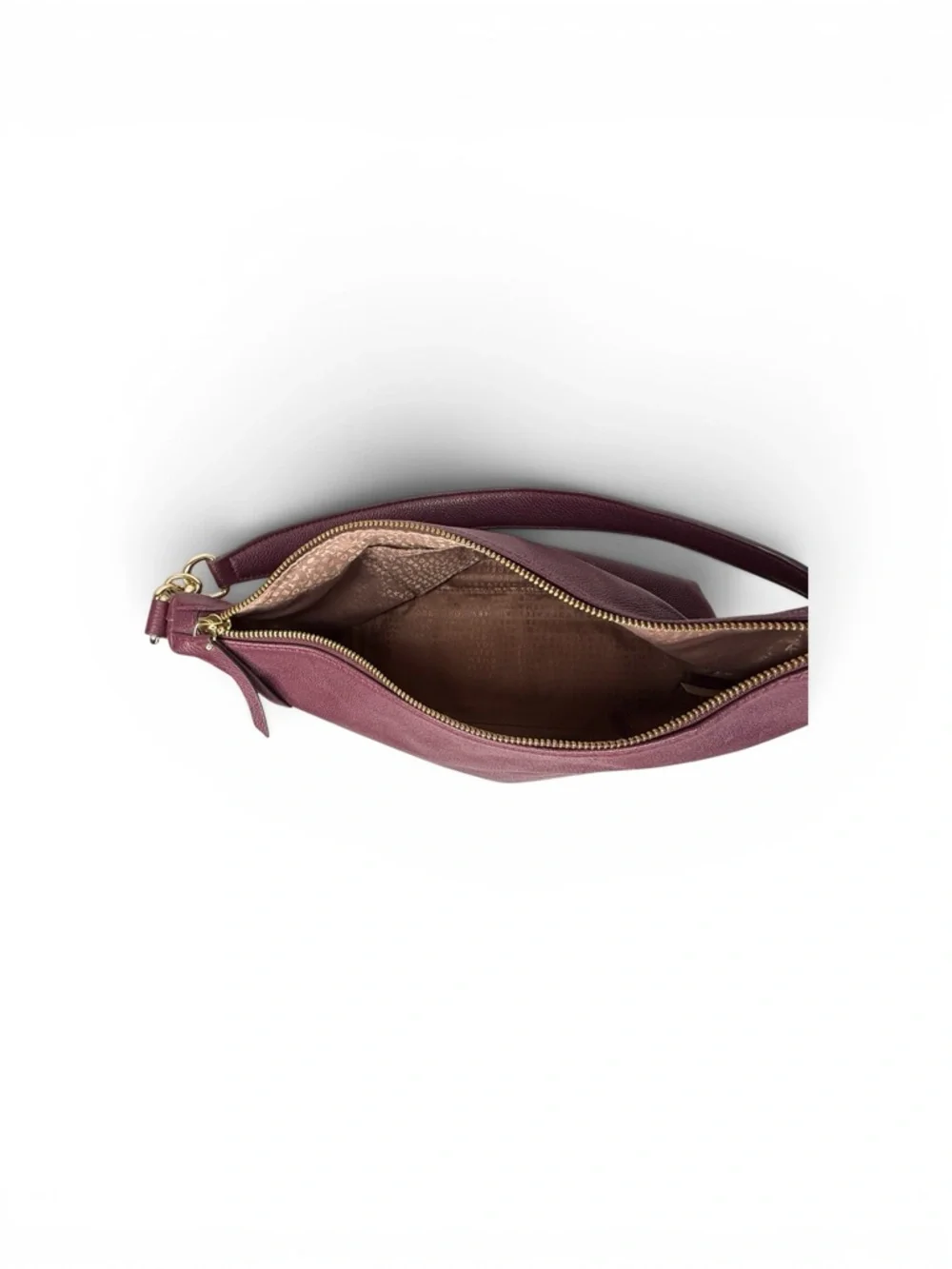 Kate Spade Pebbled Leather Hobo Bag – Deep Plum/Purple – Gold Hardware